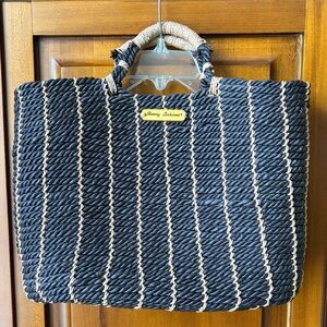 Tommy Bahama Brown and Beige Rope Tote